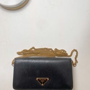 Prada Miniborse Black Vitello Move Leather Crossbody